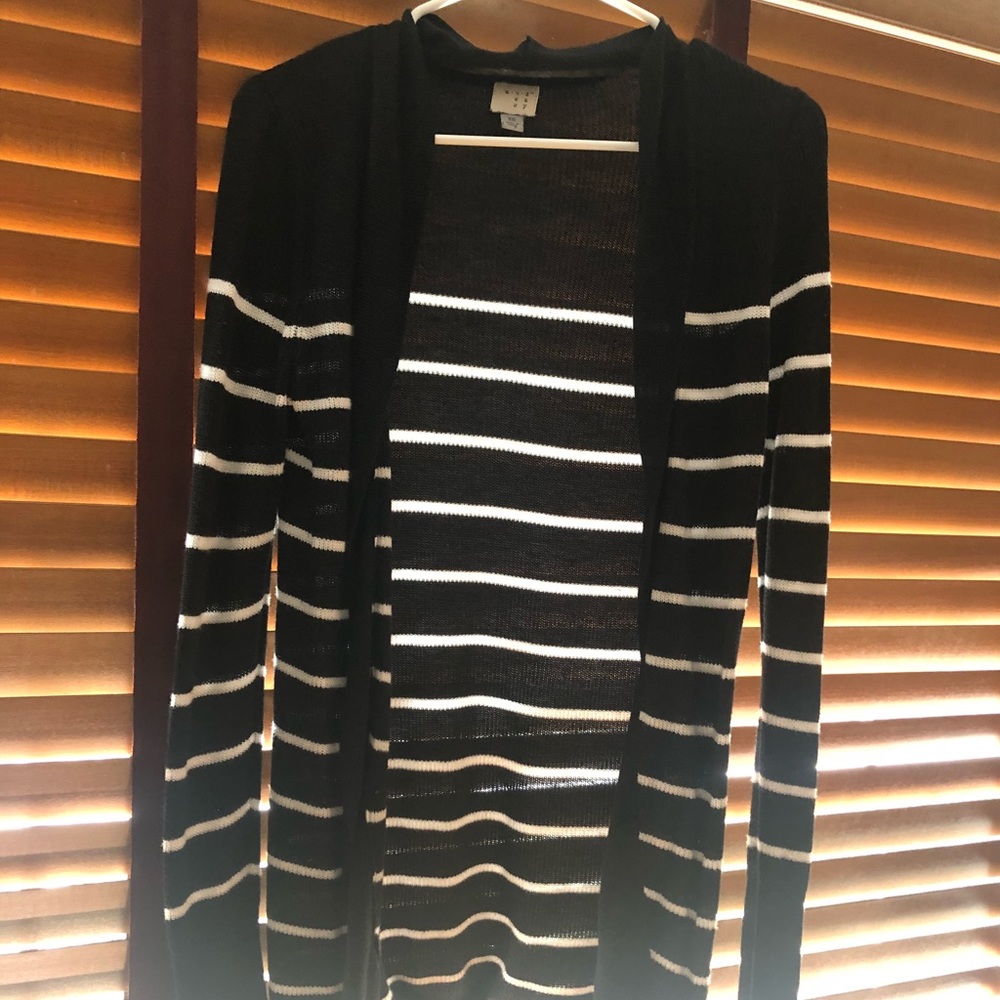 Black and white cardigan